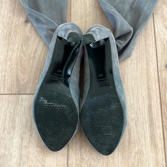 Highland gray over the knee suede gray boots - Picture 4 of 5